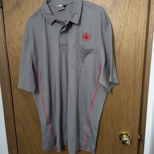 Air Canada by unisync grey polo shirt Size XL